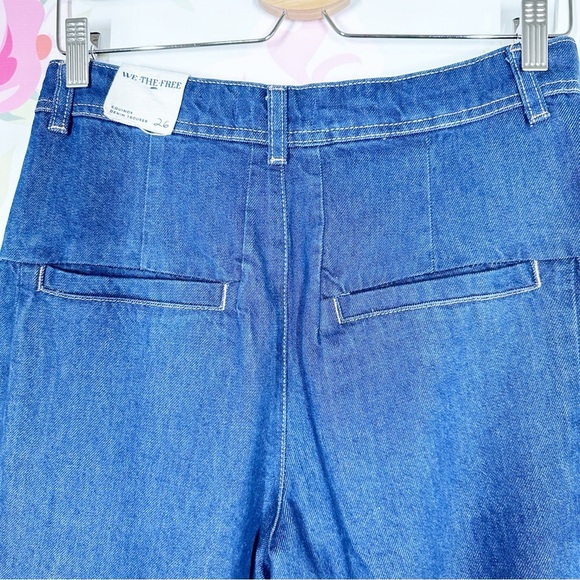 NEW Free People We The Free Equinox Trouser Ritual Blue Wide Leg Denim 26 - Picture 10 of 13
